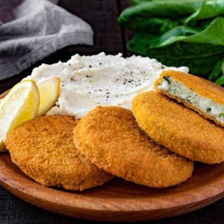 MEDALLONES DE POLLO CON ESPINACA Y QUESO